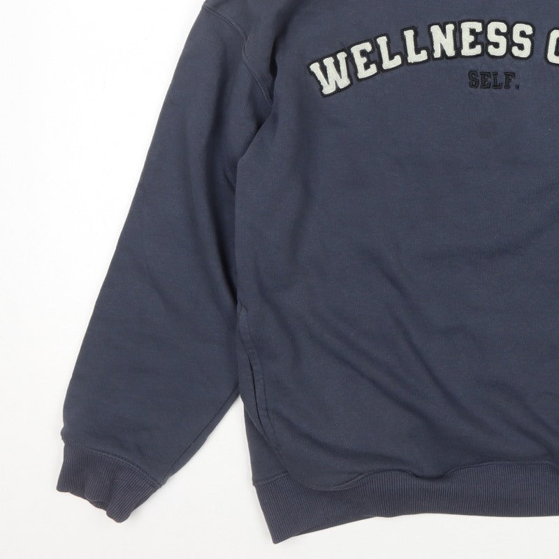 Self Women’s Blue UK 6 Wellness Club Crew Neck Pullover Sweatshirt