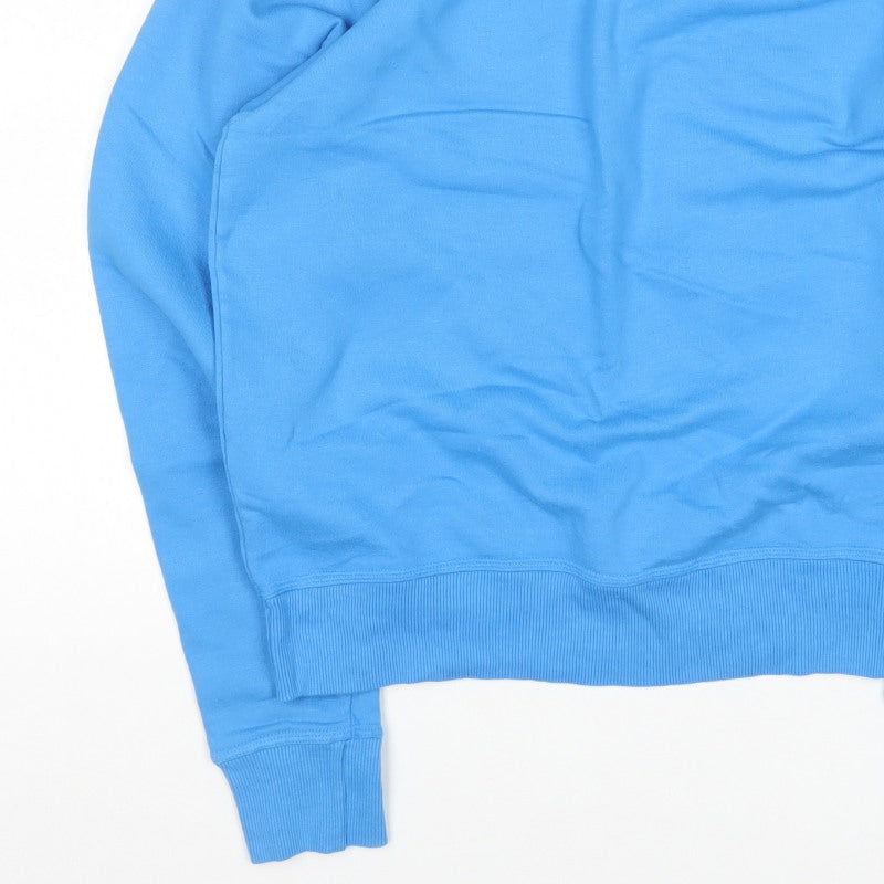 Champion Men’s Blue S Logo Graphic Crew Neck Pocket Sweatshirt