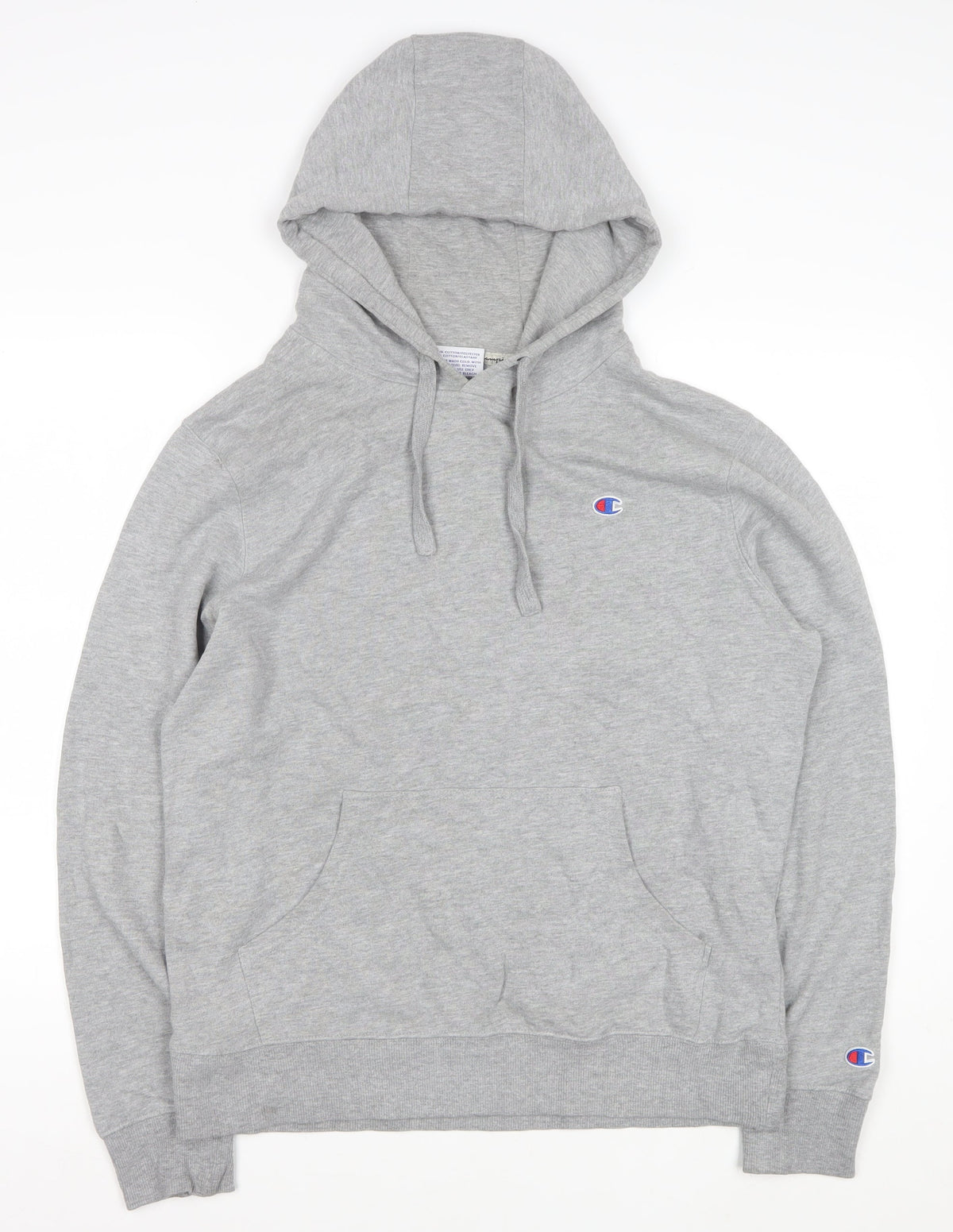 Champion Men's Grey M Pullover Hoodie Logo Kangaroo Pocket