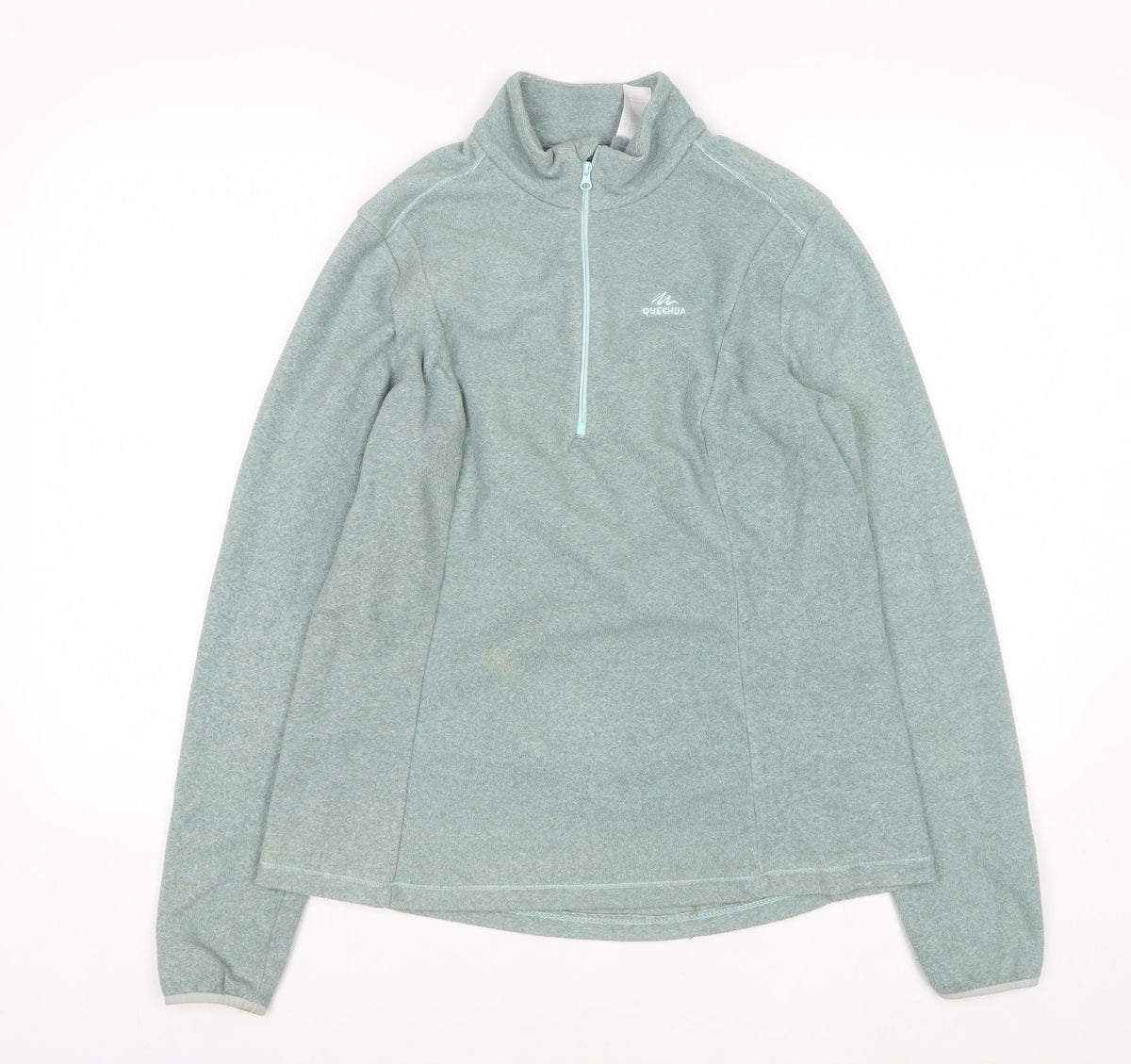 Quechua Women’s Green UK 16 1/2 Zip Fleece Pullover Sweatshirt
