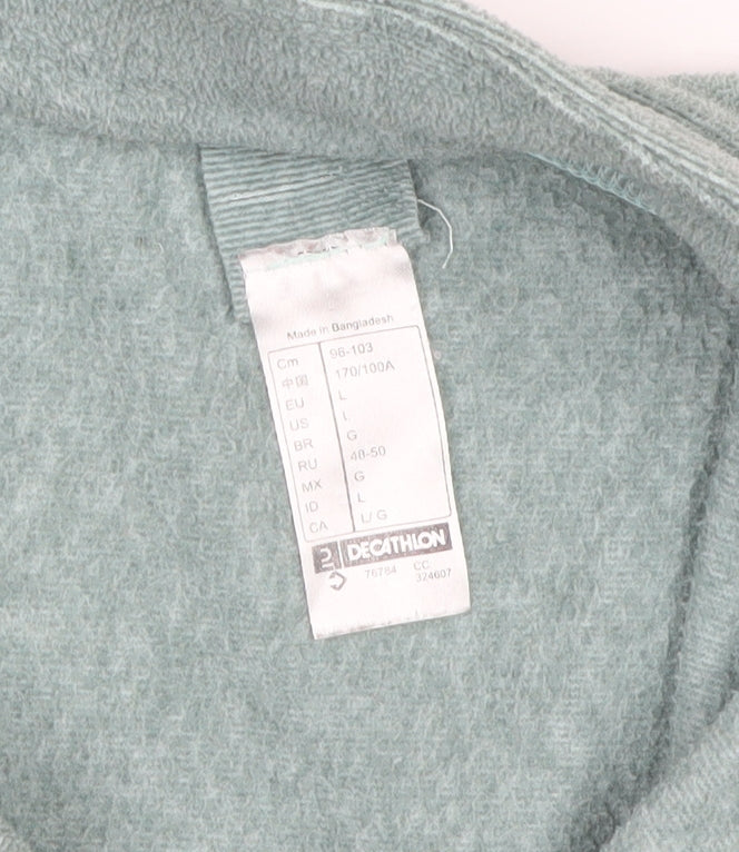 Quechua Women’s Green UK 16 1/2 Zip Fleece Pullover Sweatshirt