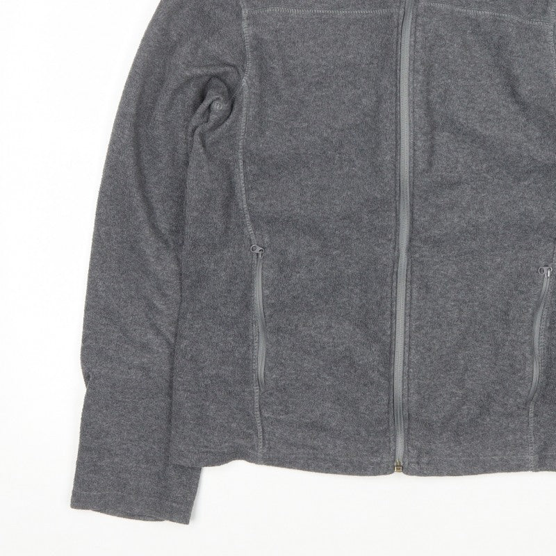 Quechua Men’s Grey M Full Zip Fleece Hiking Basic Jacket