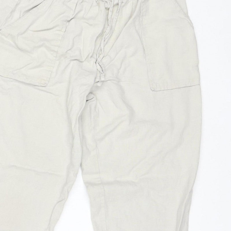 Threadbare Women’s Ivory UK 10 Cargo Jogger Trousers Drawstring