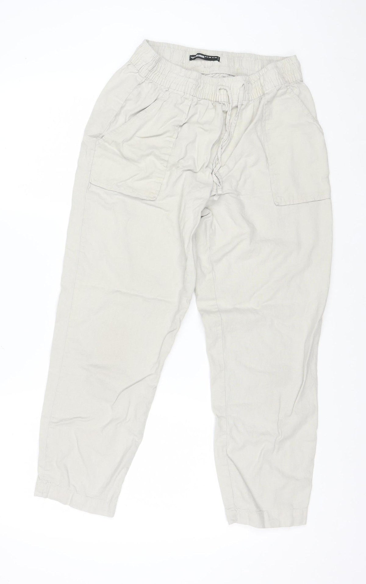 Threadbare Women’s Ivory UK 10 Cargo Jogger Trousers Drawstring