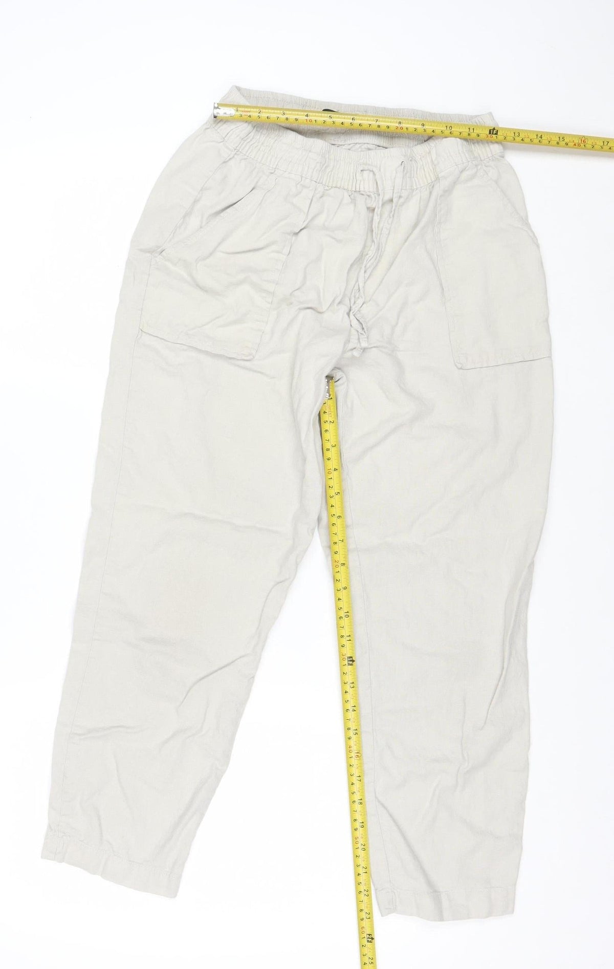 Threadbare Women’s Ivory UK 10 Cargo Jogger Trousers Drawstring