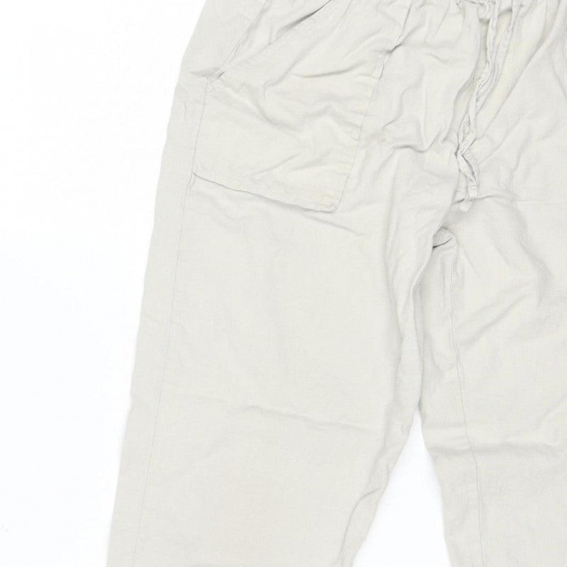 Threadbare Women’s Ivory UK 10 Cargo Jogger Trousers Drawstring