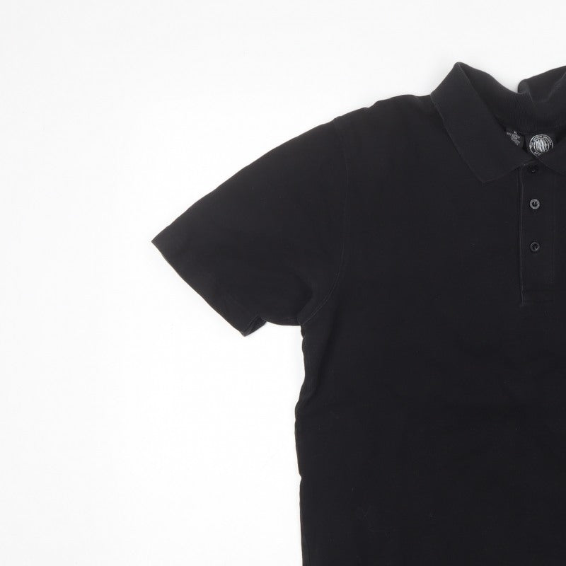 DKNY Jeans Men’s Black XL Logo Short Sleeve Polo Shirt