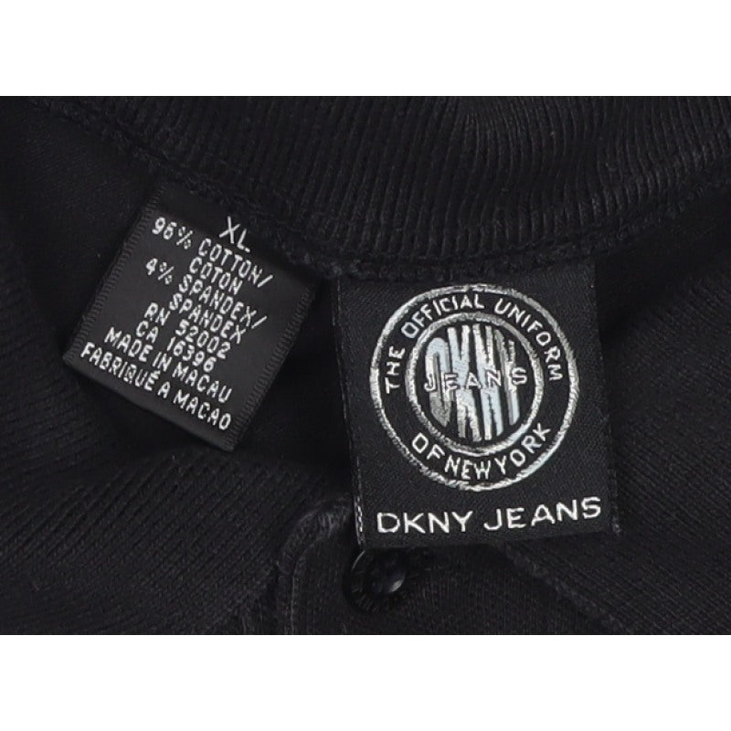 DKNY Jeans Men’s Black XL Logo Short Sleeve Polo Shirt