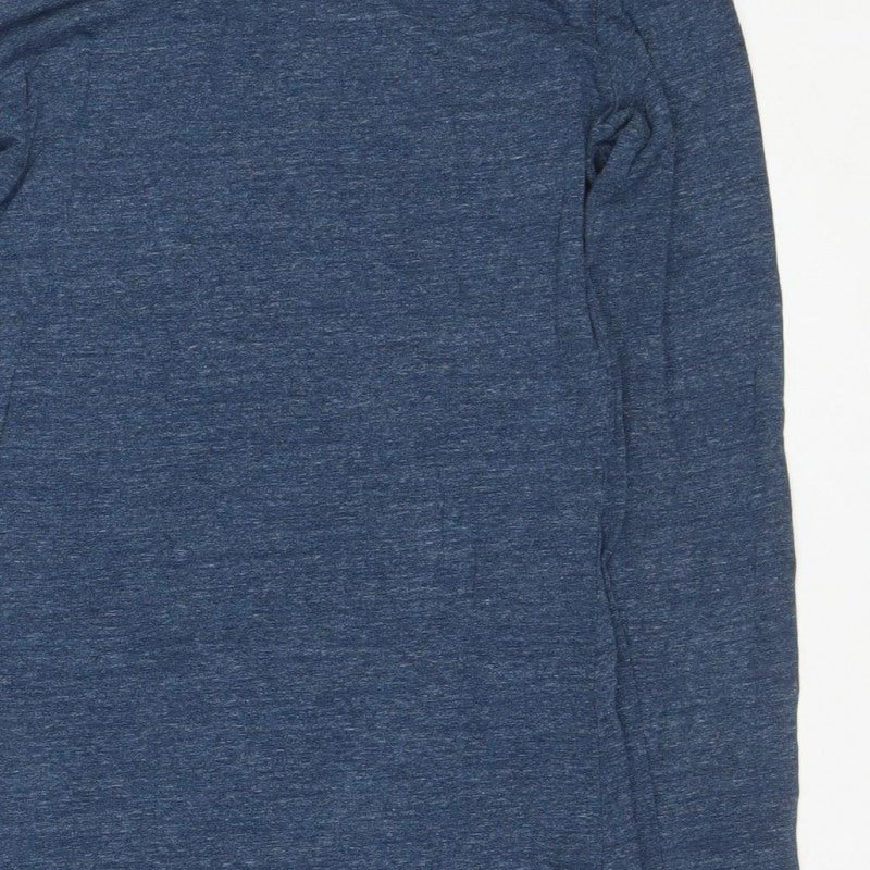 H&M Women Blue Size S Long Sleeve Scoop Neck Jersey Bodycon Dress