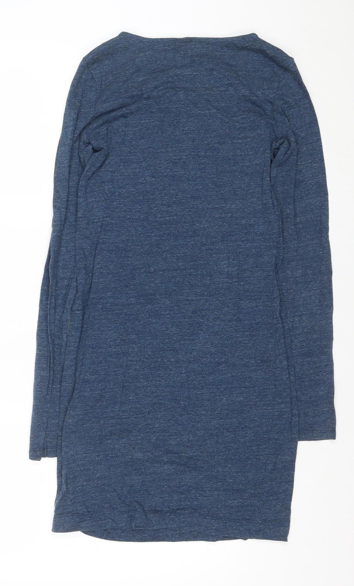 H&M Women Blue Size S Long Sleeve Scoop Neck Jersey Bodycon Dress