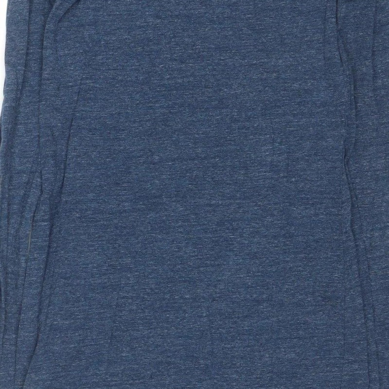 H&M Women Blue Size S Long Sleeve Scoop Neck Jersey Bodycon Dress