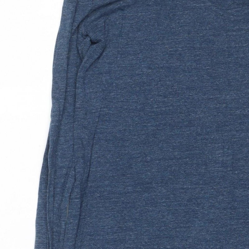 H&M Women Blue Size S Long Sleeve Scoop Neck Jersey Bodycon Dress
