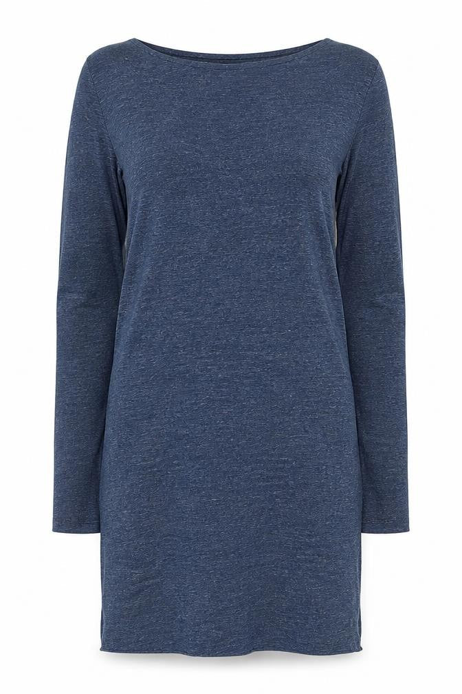 H&M Women Blue Size S Long Sleeve Scoop Neck Jersey Bodycon Dress