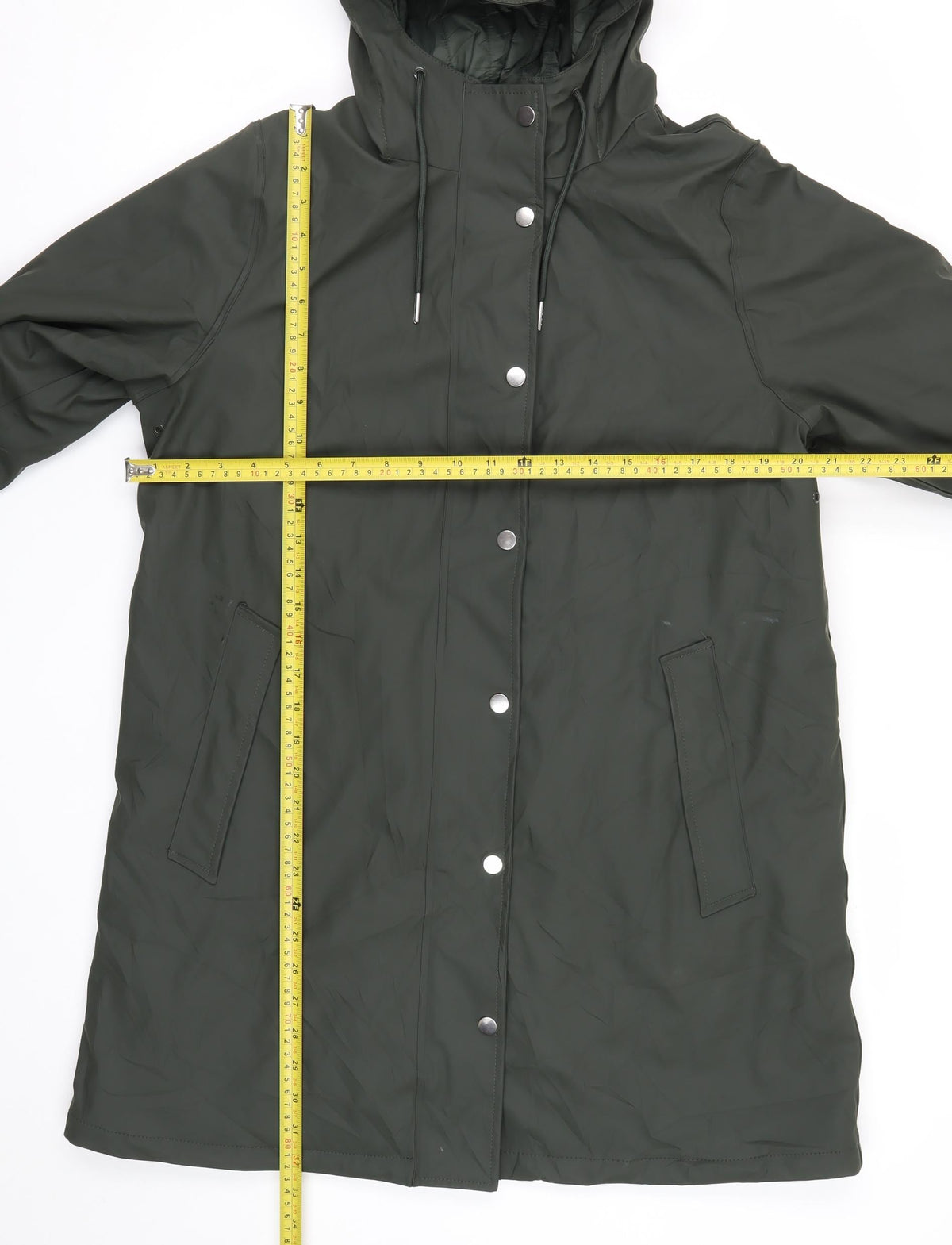 Marks & Spencer Women Green Size 14 Hooded Mid-Length Parka Coat