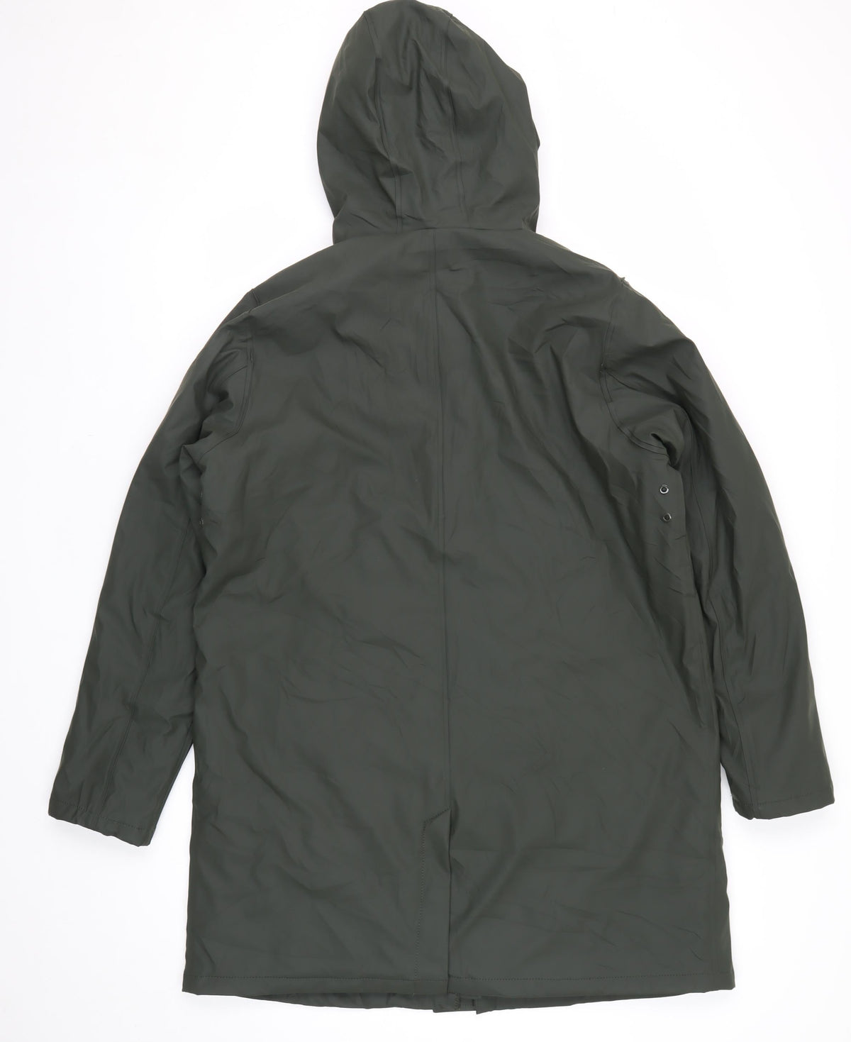 Marks & Spencer Women Green Size 14 Hooded Mid-Length Parka Coat
