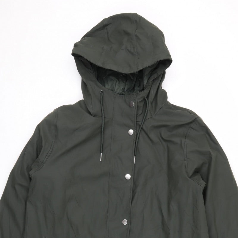 Marks & Spencer Women Green Size 14 Hooded Mid-Length Parka Coat