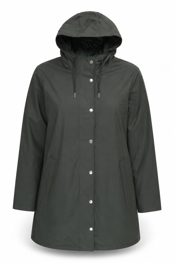 Marks & Spencer Women Green Size 14 Hooded Mid-Length Parka Coat