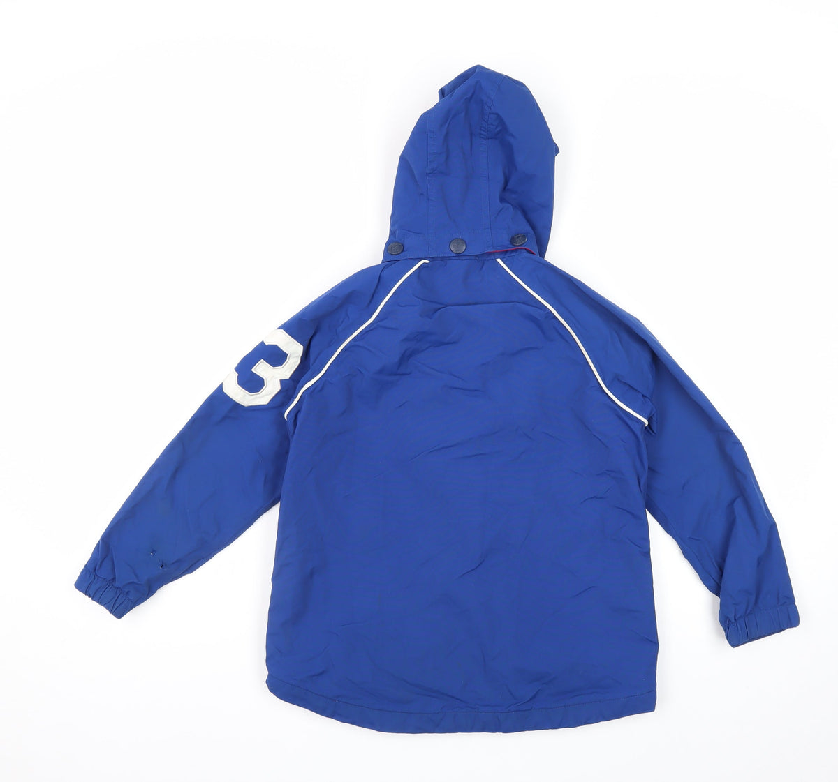 Crew Clothing Co Boys Blue Age 7 Hooded Basic Jacket Full Zip Fleece Lined