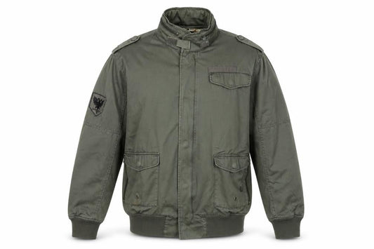 Lee Cooper Men's Green L Military Bomber Jacket Full Zip