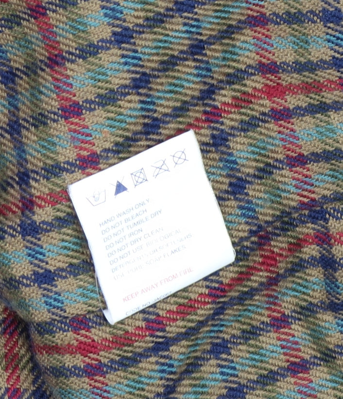 Jack Murphy Women Purple UK 20 Hooded Long Rain Coat Plaid Lined