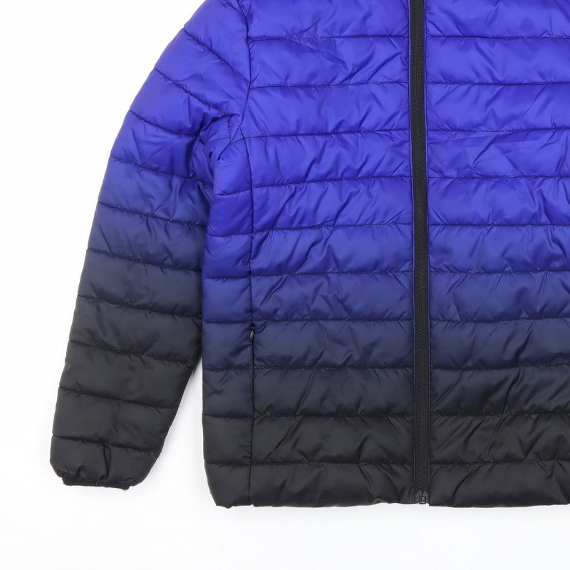 Hype Boys Blue & Black 7-8 Years Puffer Jacket Full Zip