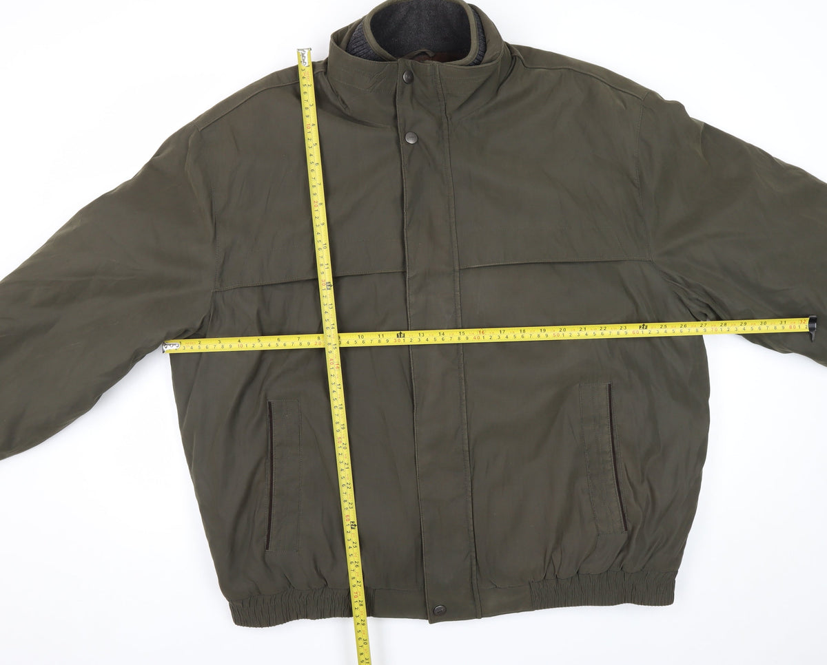Weatherproof Men’s Green 2XL Bomber Jacket Lined Full Zip
