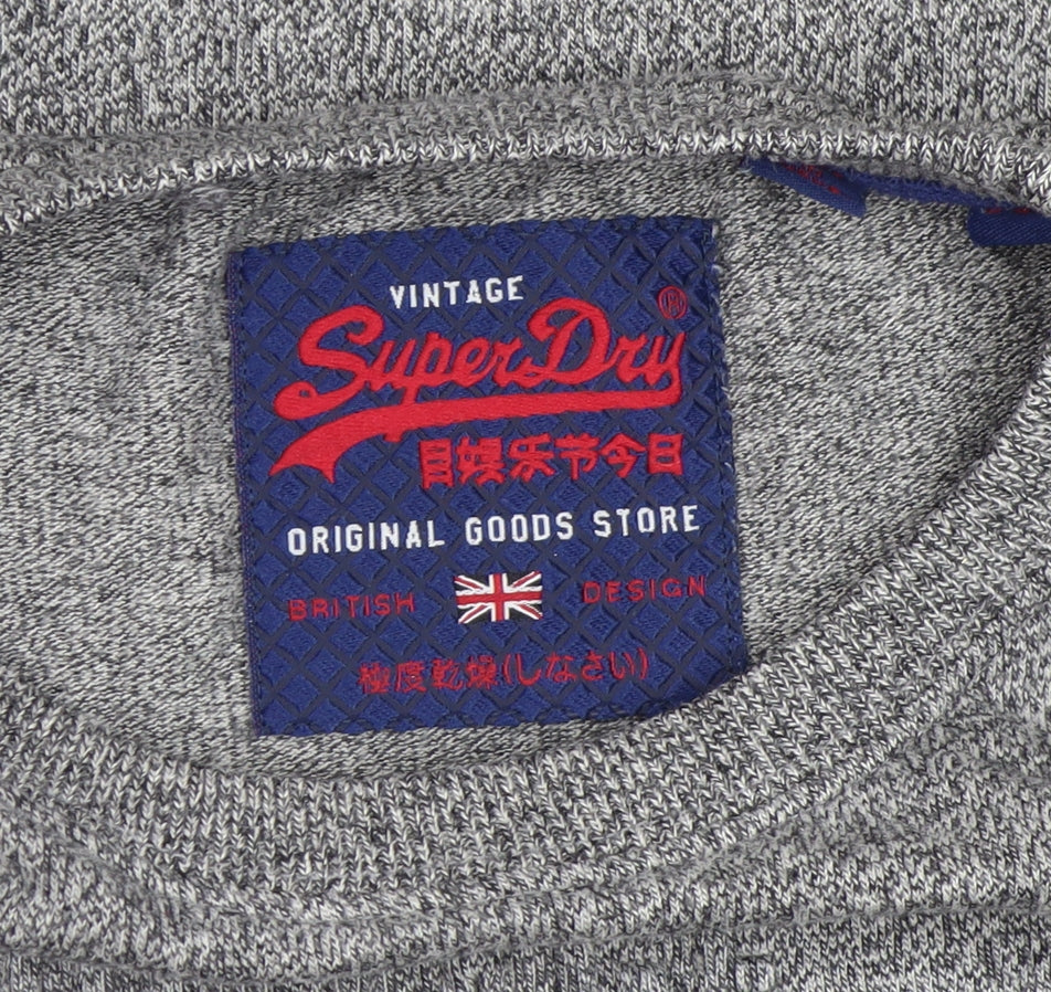 Superdry Men’s Grey Marl XL Long Sleeve Crew Neck T-Shirt