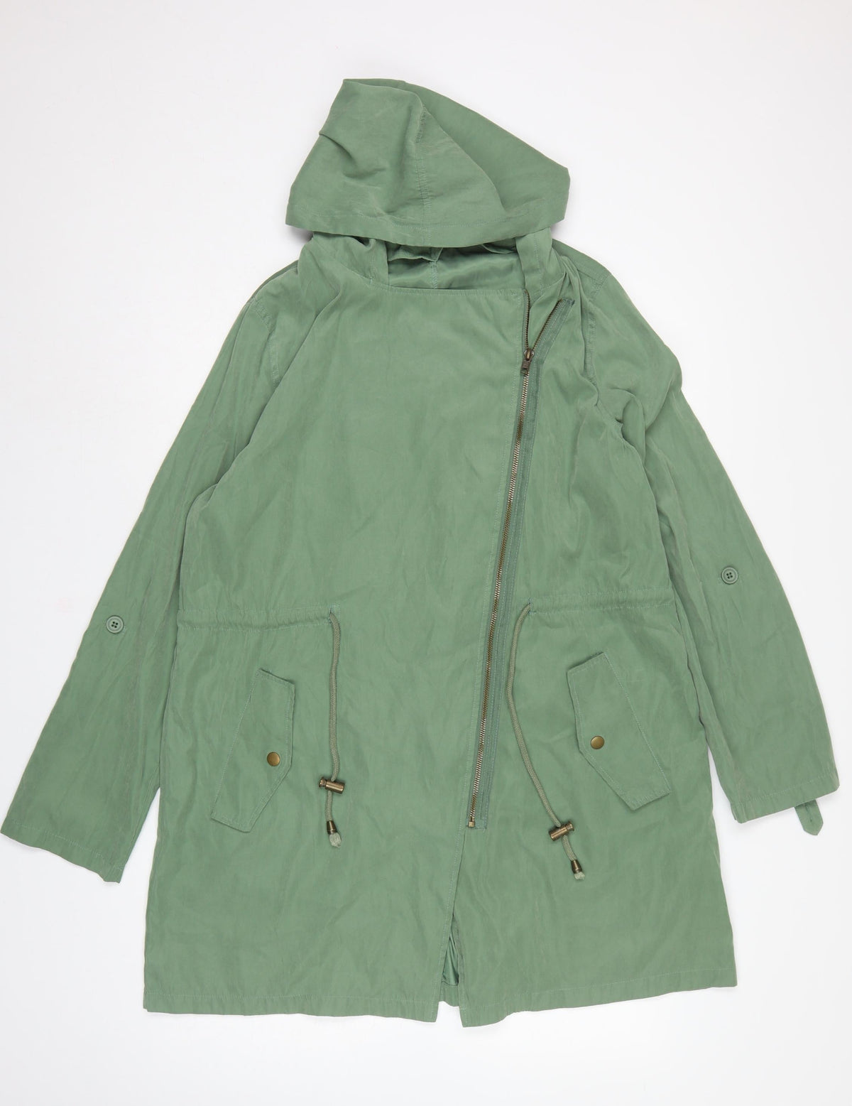 Forever 21 Women’s Green UK 14 Lightweight Hooded Parka Jacket