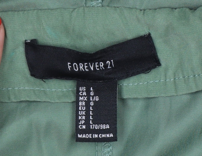 Forever 21 Women’s Green UK 14 Lightweight Hooded Parka Jacket