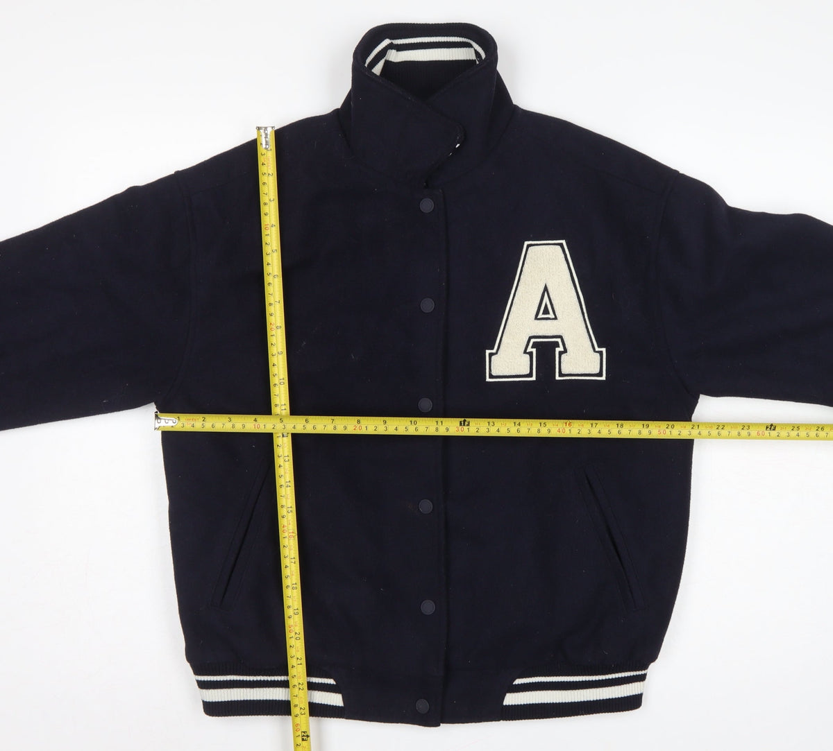Zara Girls Blue 13-14 Years Varsity Jacket College A Patch
