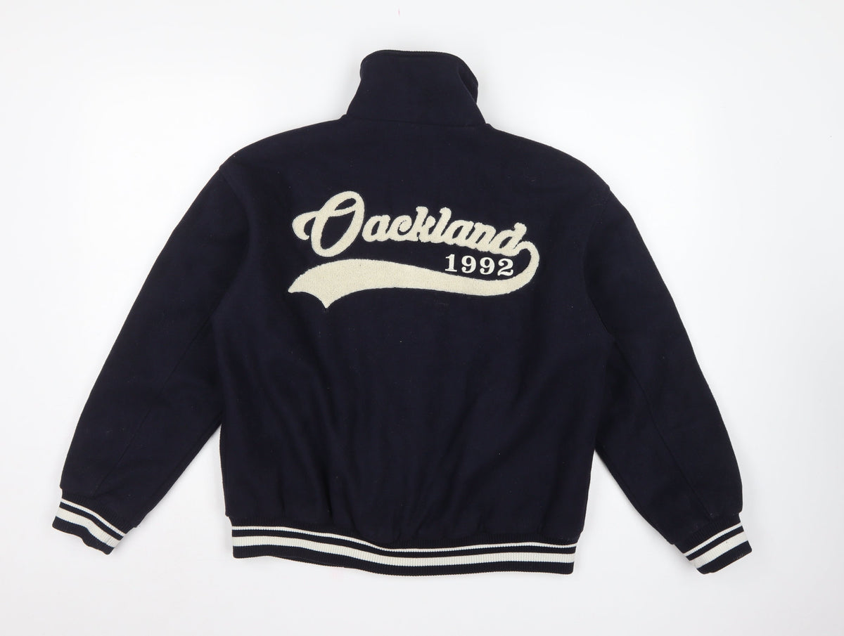 Zara Girls Blue 13-14 Years Varsity Jacket College A Patch