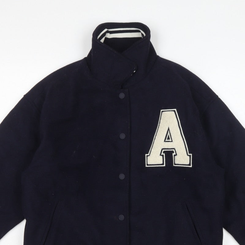 Zara Girls Blue 13-14 Years Varsity Jacket College A Patch