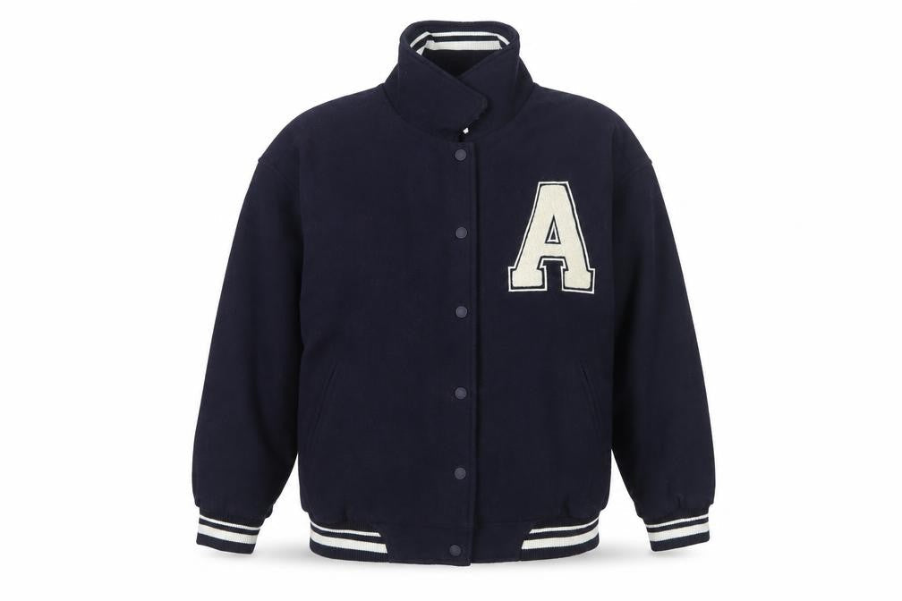 Zara Girls Blue 13-14 Years Varsity Jacket College A Patch
