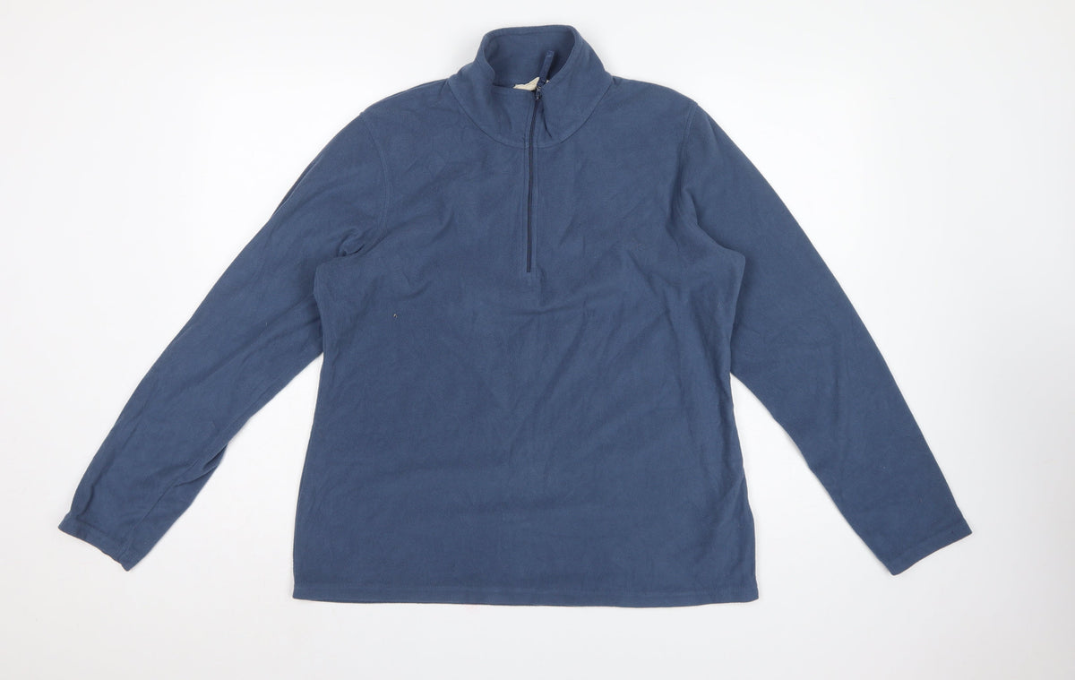 Mountain Warehouse Men's Blue L Fleece 1/4 Zip Pullover Sweatshirt