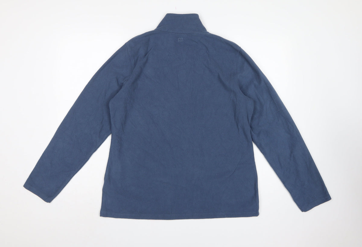 Mountain Warehouse Men's Blue L Fleece 1/4 Zip Pullover Sweatshirt