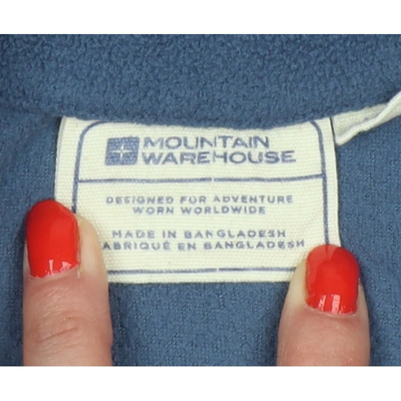 Mountain Warehouse Men's Blue L Fleece 1/4 Zip Pullover Sweatshirt