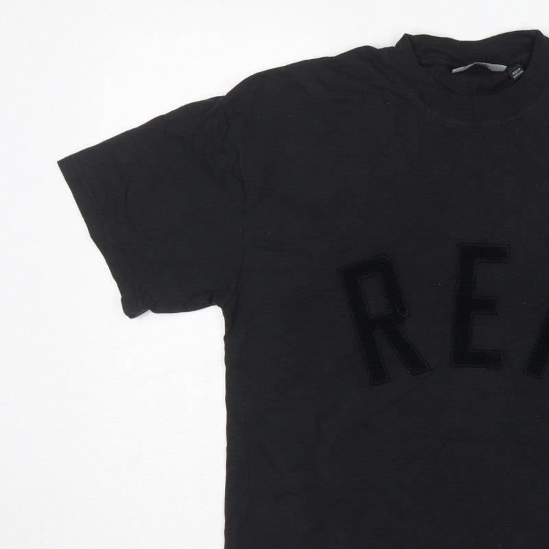 Represent Men's Black XS REP Logo Graphic Cotton Crew Neck T-Shirt