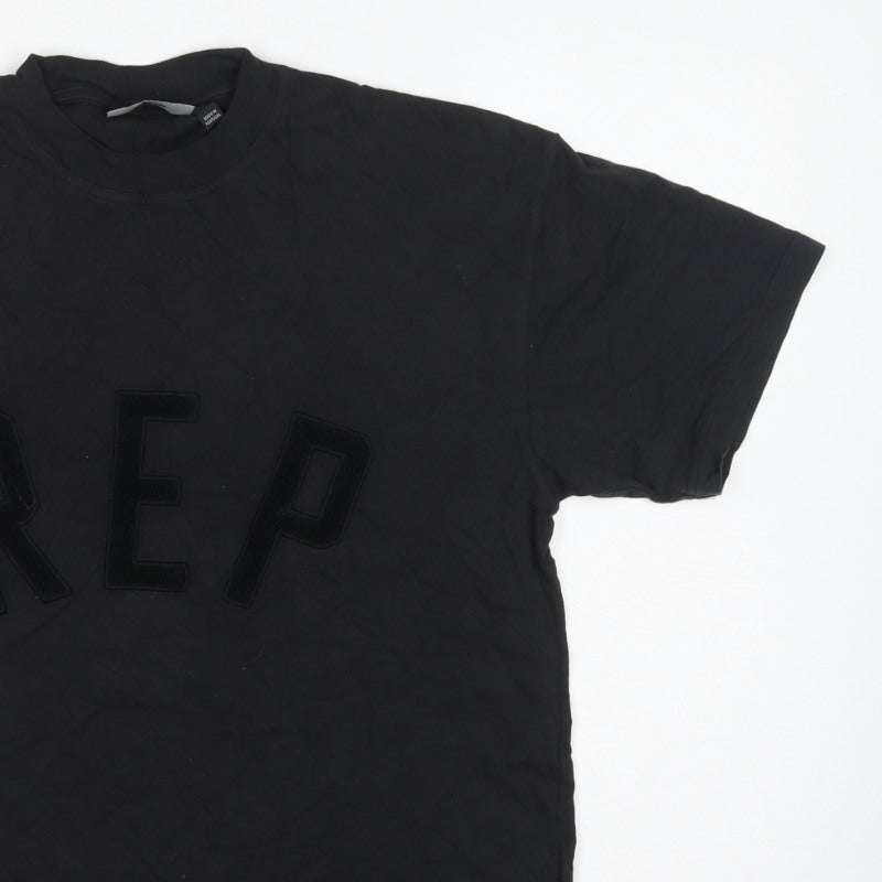 Represent Men's Black XS REP Logo Graphic Cotton Crew Neck T-Shirt