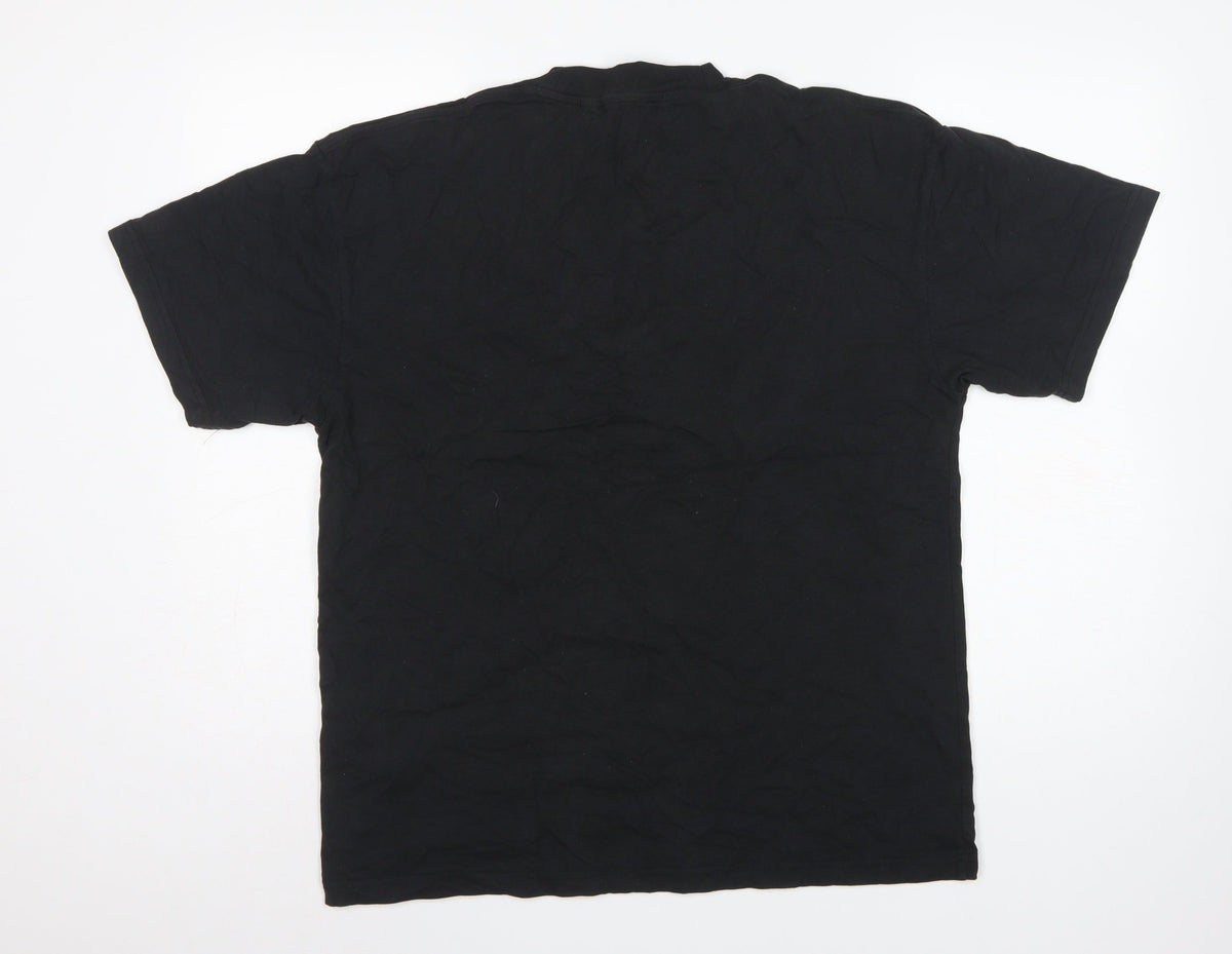 Represent Men's Black XS REP Logo Graphic Cotton Crew Neck T-Shirt
