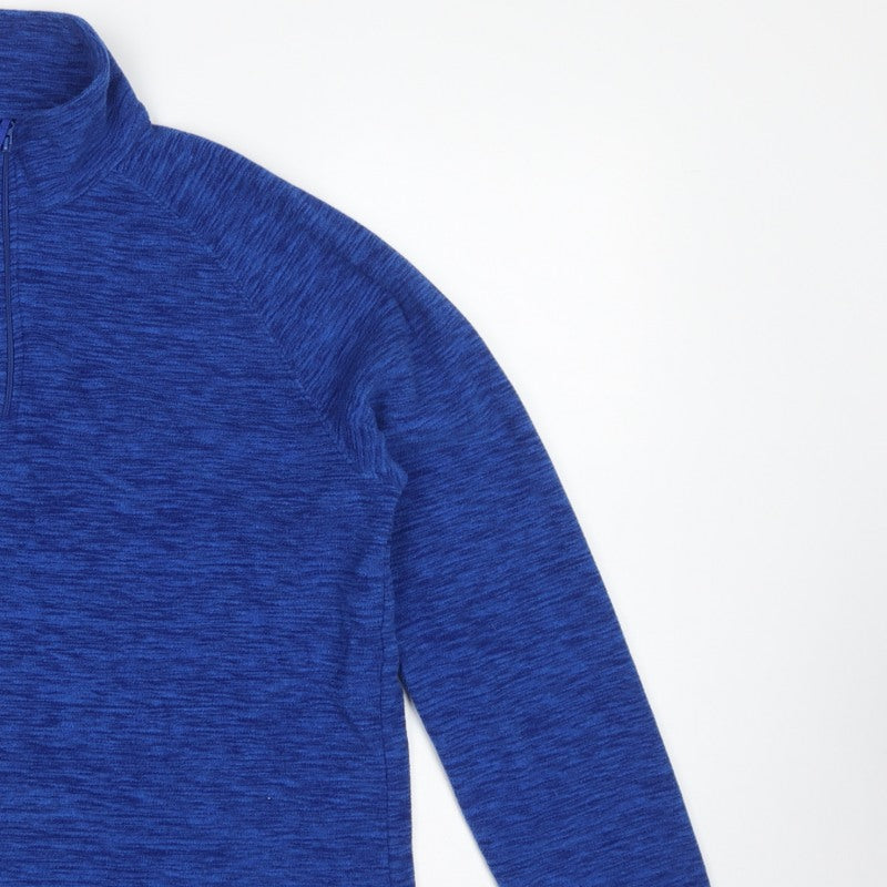 Mountain Warehouse Men’s Blue S 1/4 Zip Fleece Pullover Sweatshirt