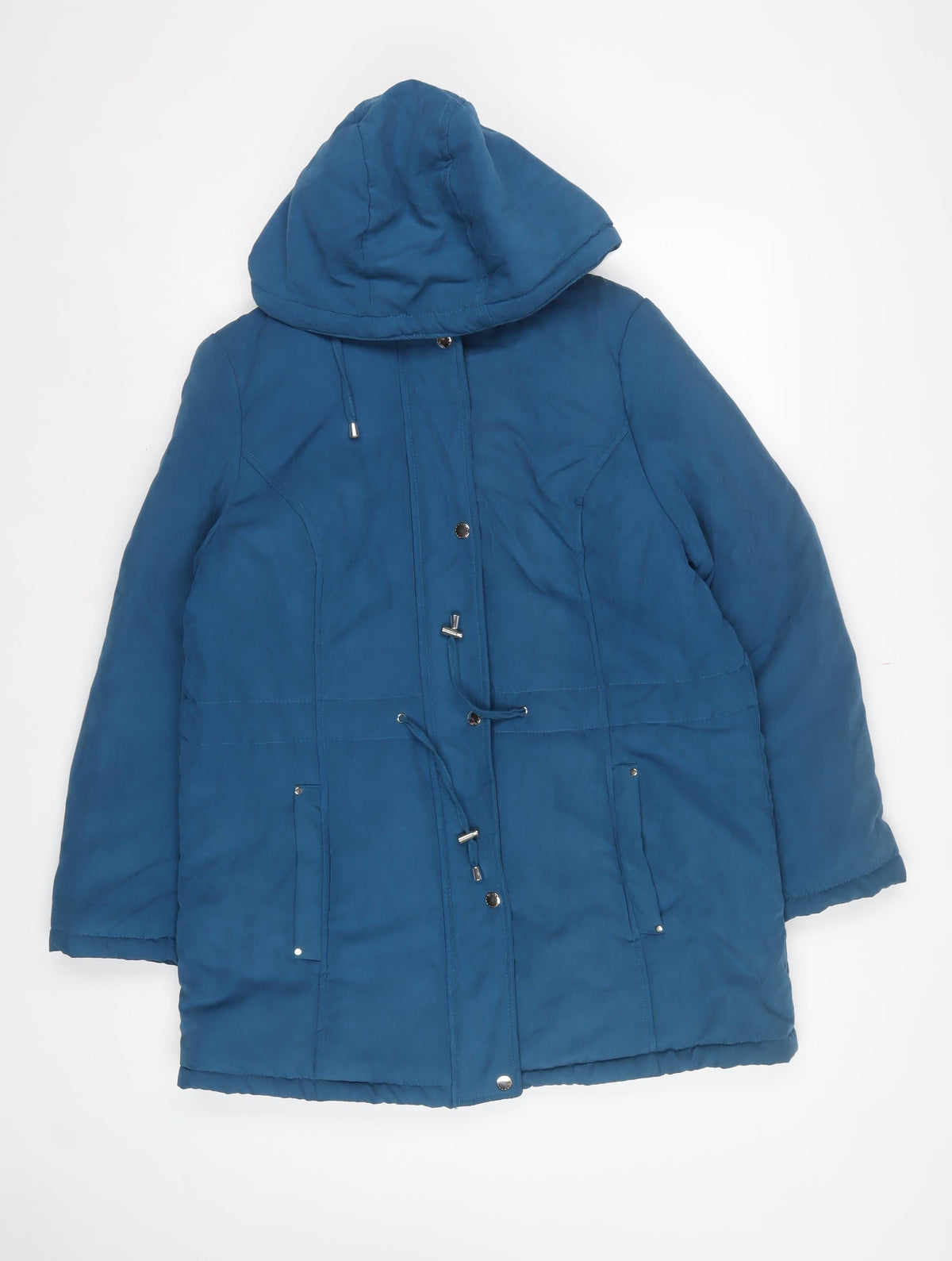 Love Coats Women’s Blue Hooded Padded Parka Coat UK 14