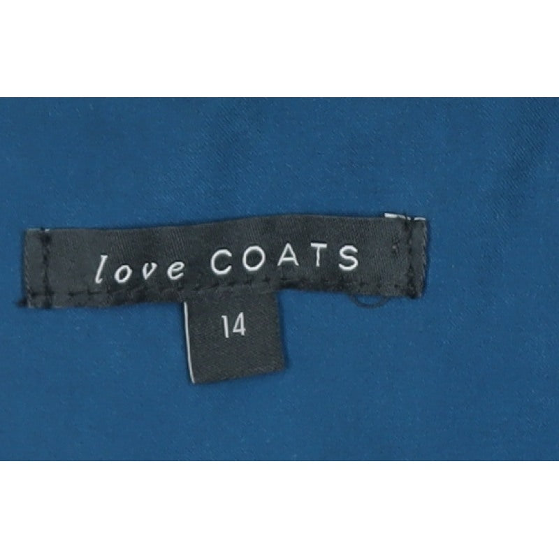 Love Coats Women’s Blue Hooded Padded Parka Coat UK 14
