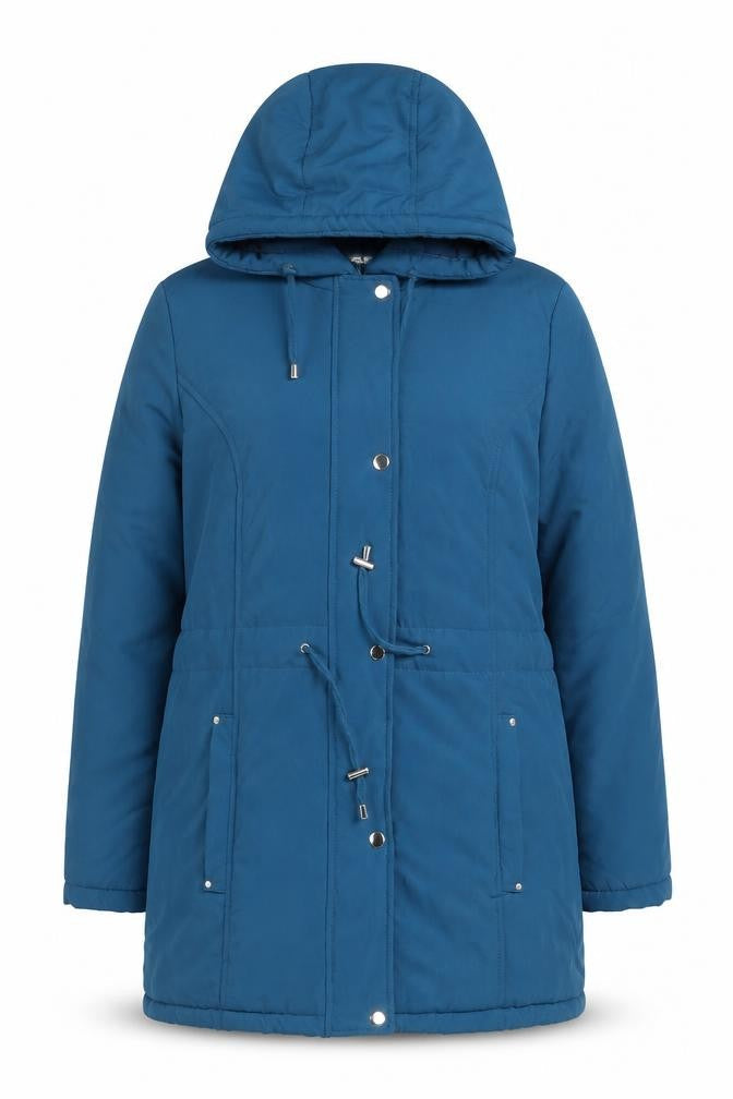 Love Coats Women’s Blue Hooded Padded Parka Coat UK 14