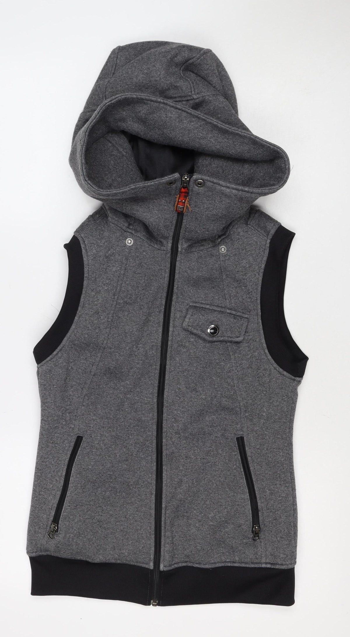Burton Women’s Grey Full Zip Hooded Fleece Sweatshirt Size L