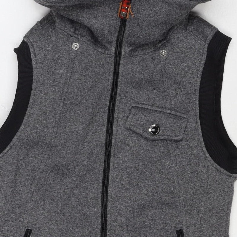 Burton Women’s Grey Full Zip Hooded Fleece Sweatshirt Size L