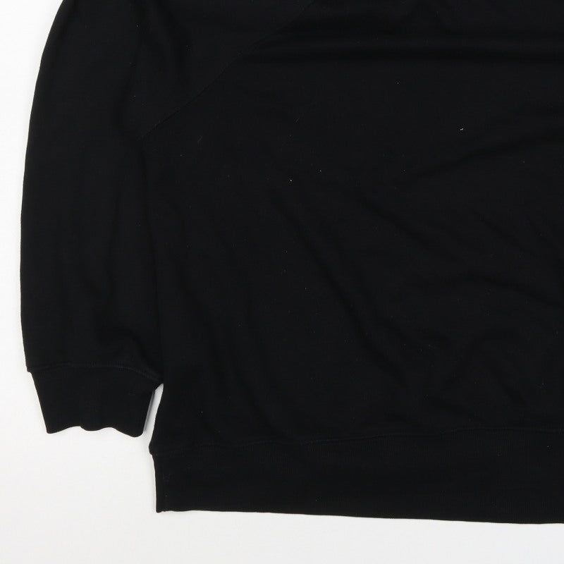 Old Navy Women’s Black M Crew Neck Raglan Pullover Sweatshirt