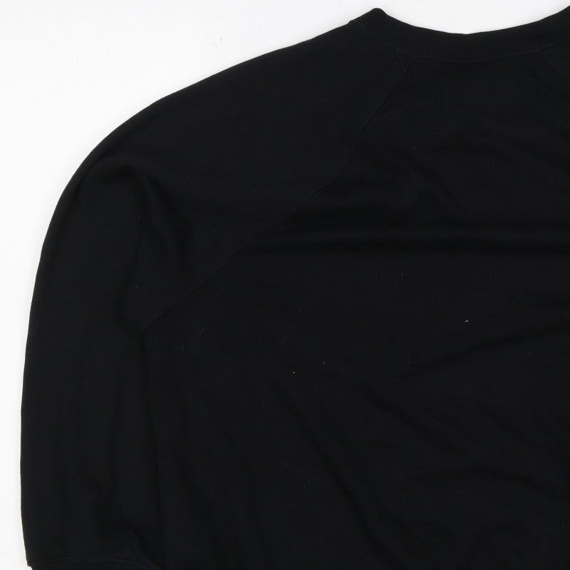 Old Navy Women’s Black M Crew Neck Raglan Pullover Sweatshirt
