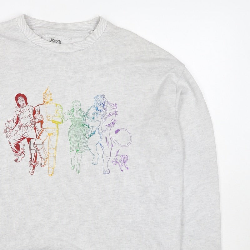 Wizard of Oz Women’s Grey M Rainbow Graphic Crew Neck Sweatshirt