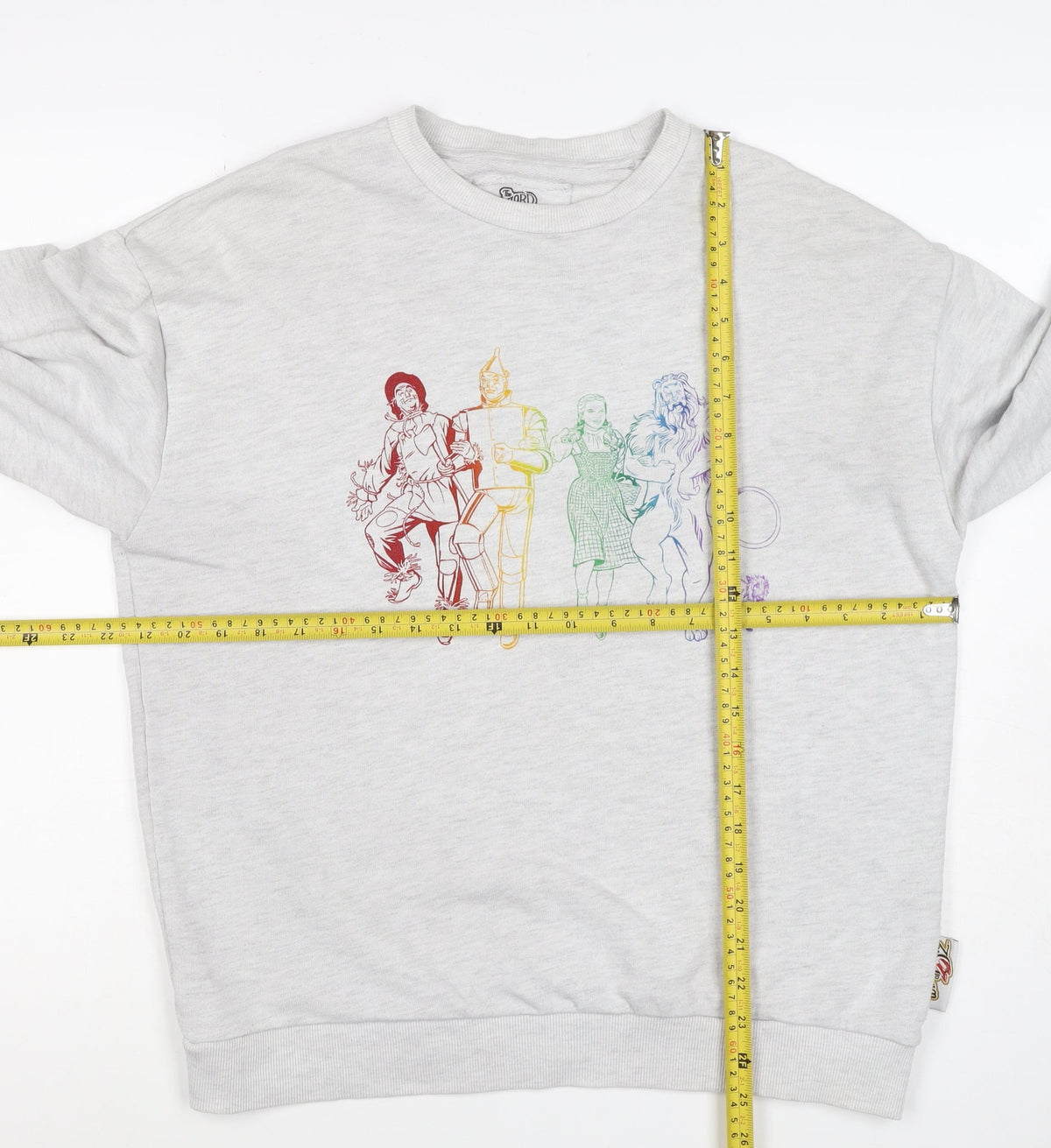 Wizard of Oz Women’s Grey M Rainbow Graphic Crew Neck Sweatshirt