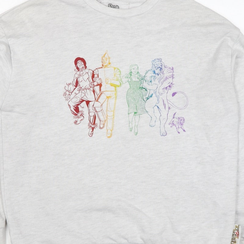 Wizard of Oz Women’s Grey M Rainbow Graphic Crew Neck Sweatshirt